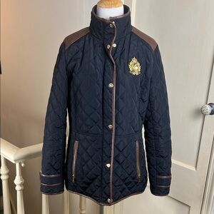 LRL • Crest-Patch Quilt Funnelneck Jacket